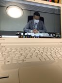 福井県知事とのリモート会議