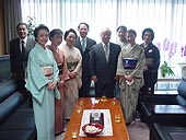 自民党本部 久間総務会長と・・・